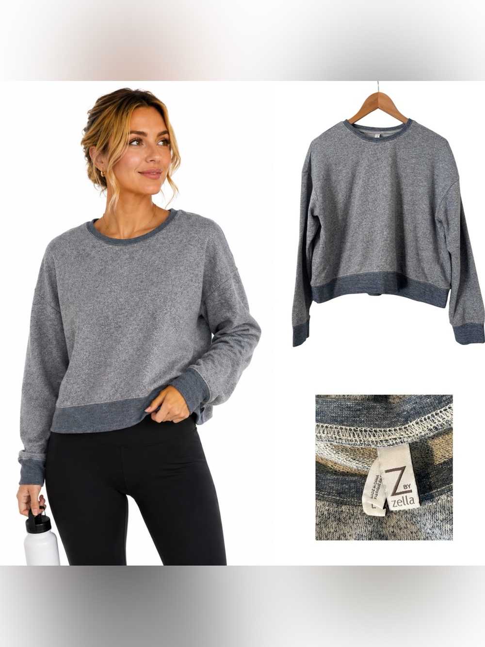 Z by Zella Cropped Sweatshirt - Picture 1 of 4